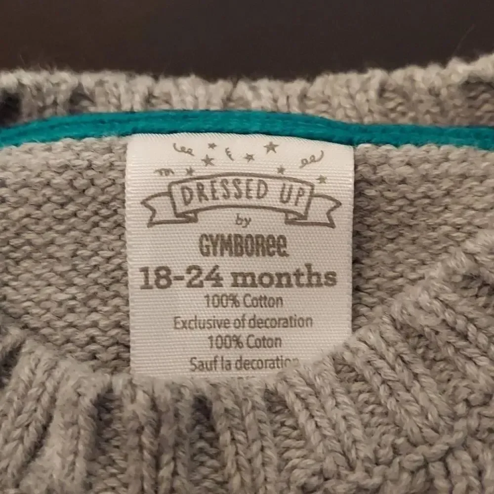 Gymboree Gray Cable Knit Sweater Sz 18-24M